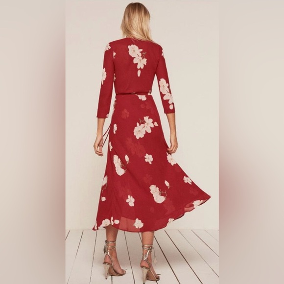 Reformation Tessa Dress in Red Floral - Size L - never worn! - Picture 2 of 6